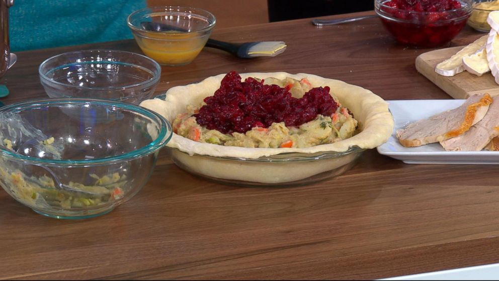 PHOTO: Almost everything Thanksgiving leftovers pie from Martha Stewart Living even uses your leftover cranberries.