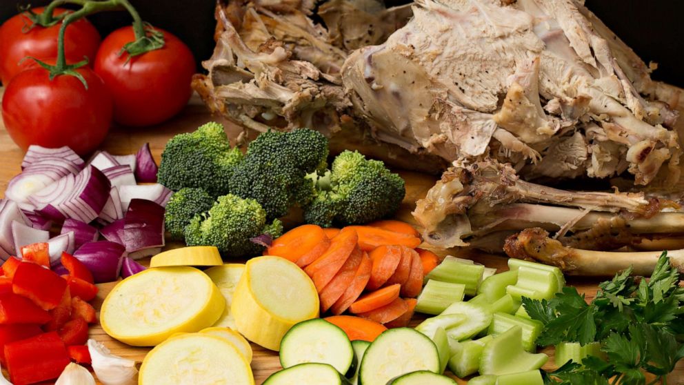 PHOTO: Leftover turkey and vegetables are pictured in an undated stock photo.