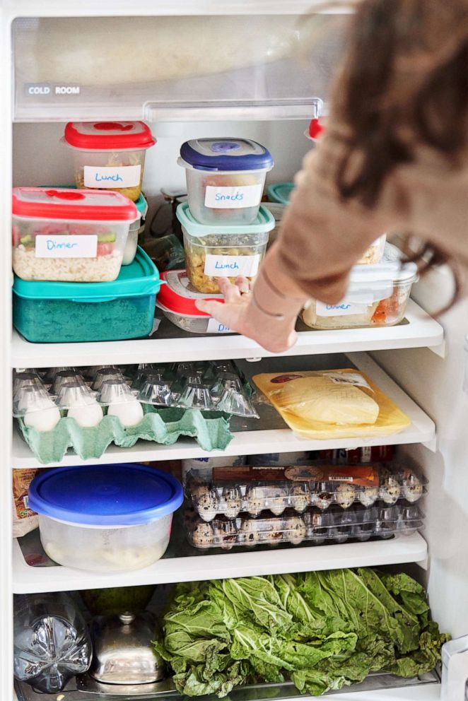 PHOTO: Stock photo of leftovers in a refrigerator.