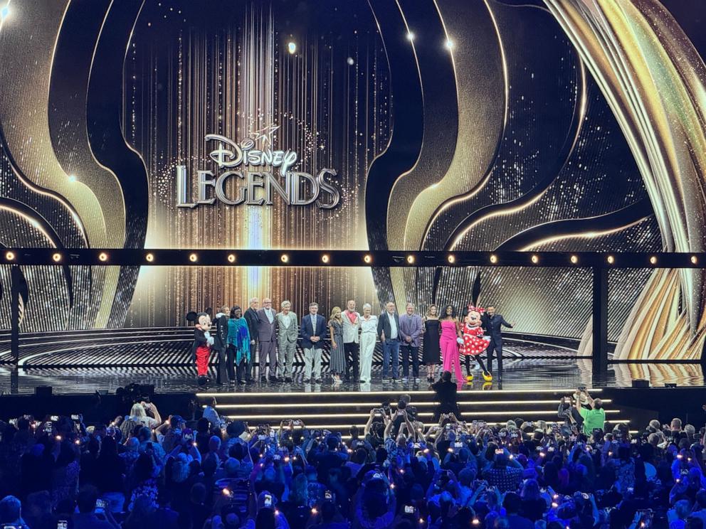 PHOTO: All the legends on stage at the Disney Legends Awards Ceremony on Aug. 11, 2024 at the Honda Center in Anaheim, Calif.