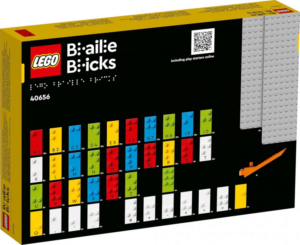 PHOTO: Lego's Braille bricks come in five colors -- red, white, green, yellow and blue.