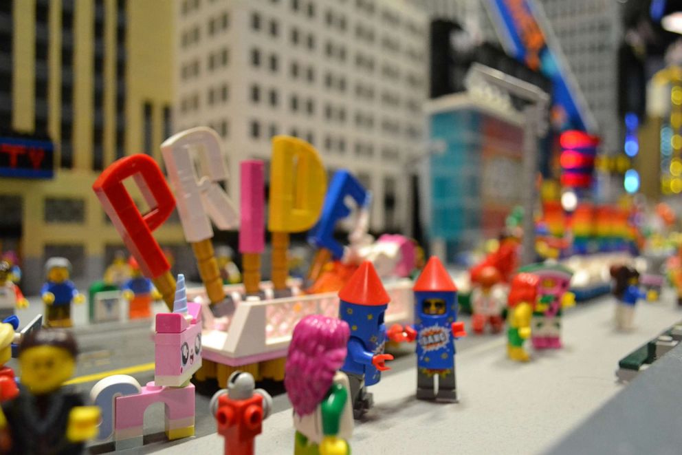 PHOTO: A Pride float made of LEGOs is shown in this undated photo.