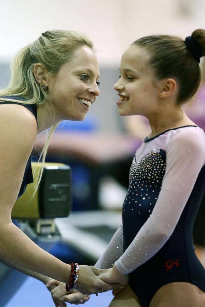 PHOTO: USA Twisterz's Erin Gloor with student Leila Siedler in this undated file photo.