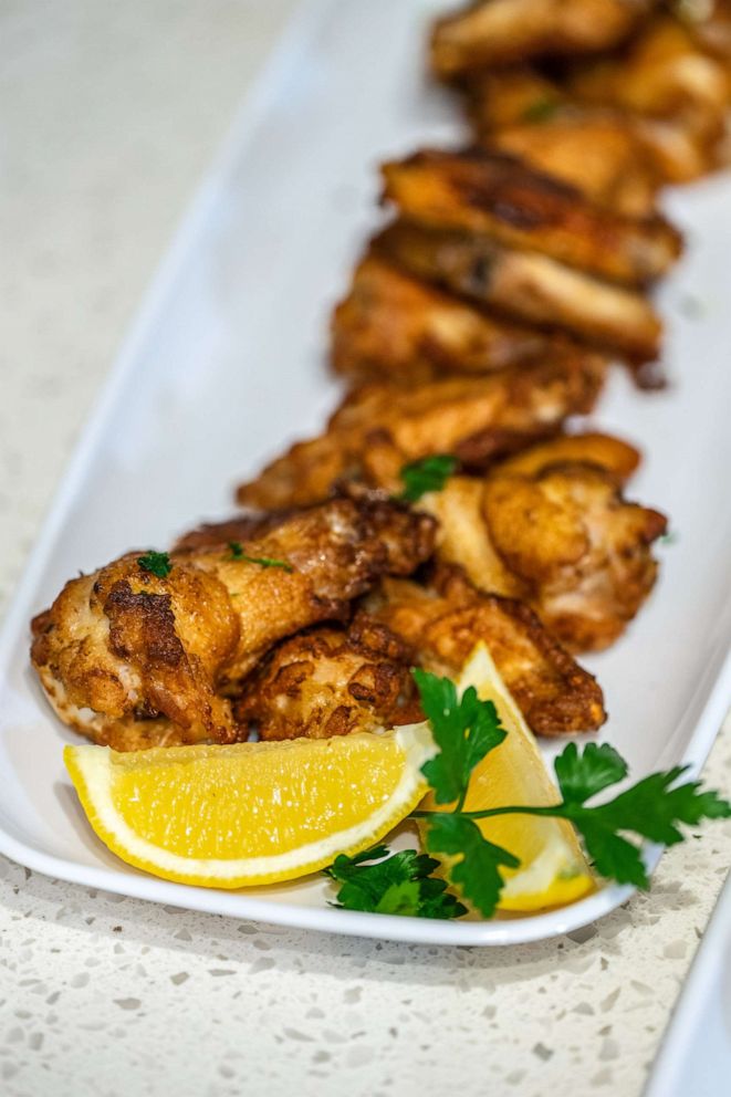 PHOTO: Lemon pepper spice-rubbed chicken wings made by chef Nancie Greene.