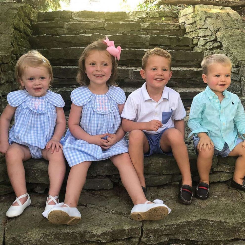 PHOTO: The Weidner family has three girls and the Zerbe family has three boys that are the same age.