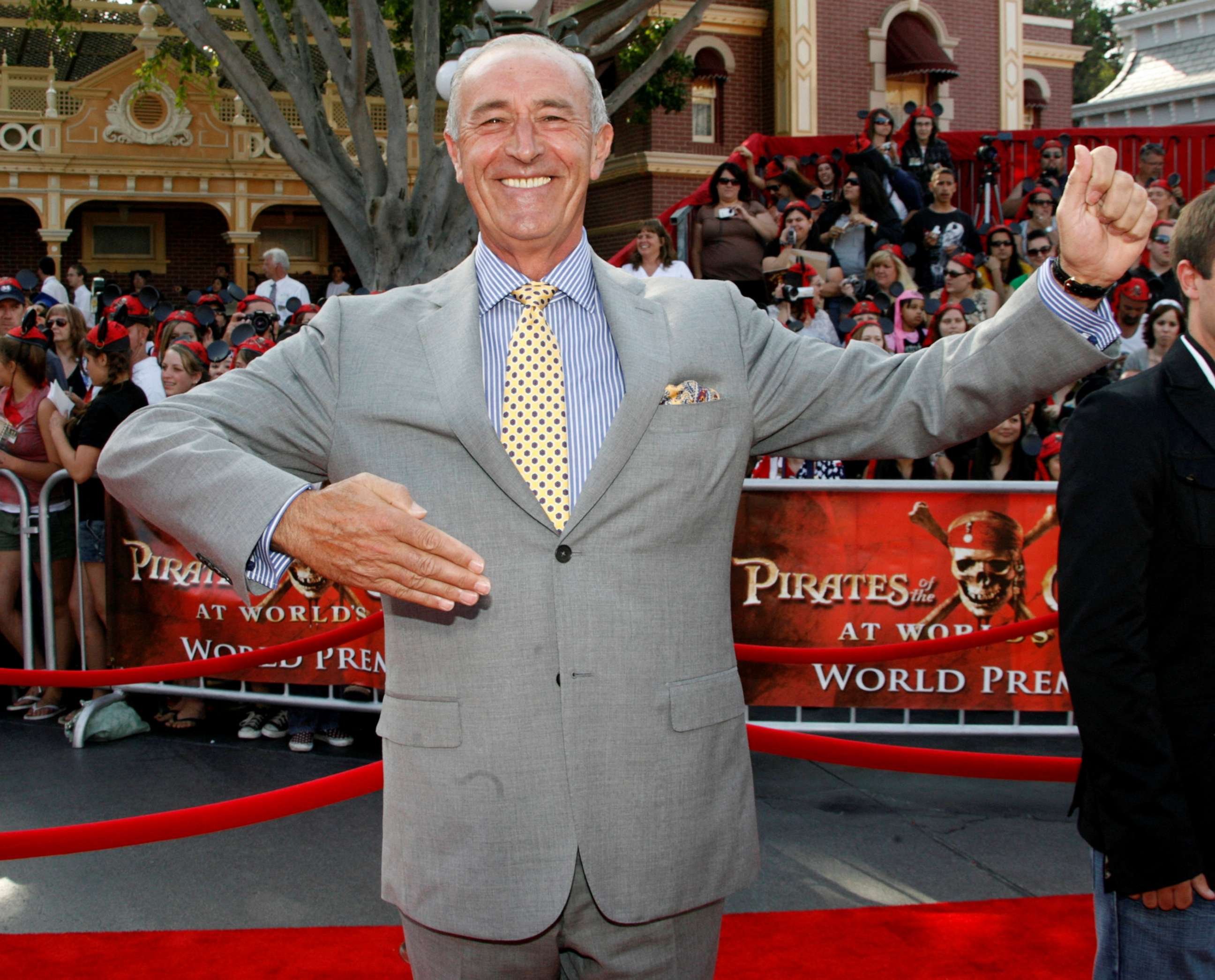 FILE PHOTO: Len Goodman, ballroom dancing expert and one of the judges on the television series "Dancing with the Stars," poses at the premiere of "Pirates of the Caribbean At World's End" at Disneyland in Anaheim, California, May 19, 2007.