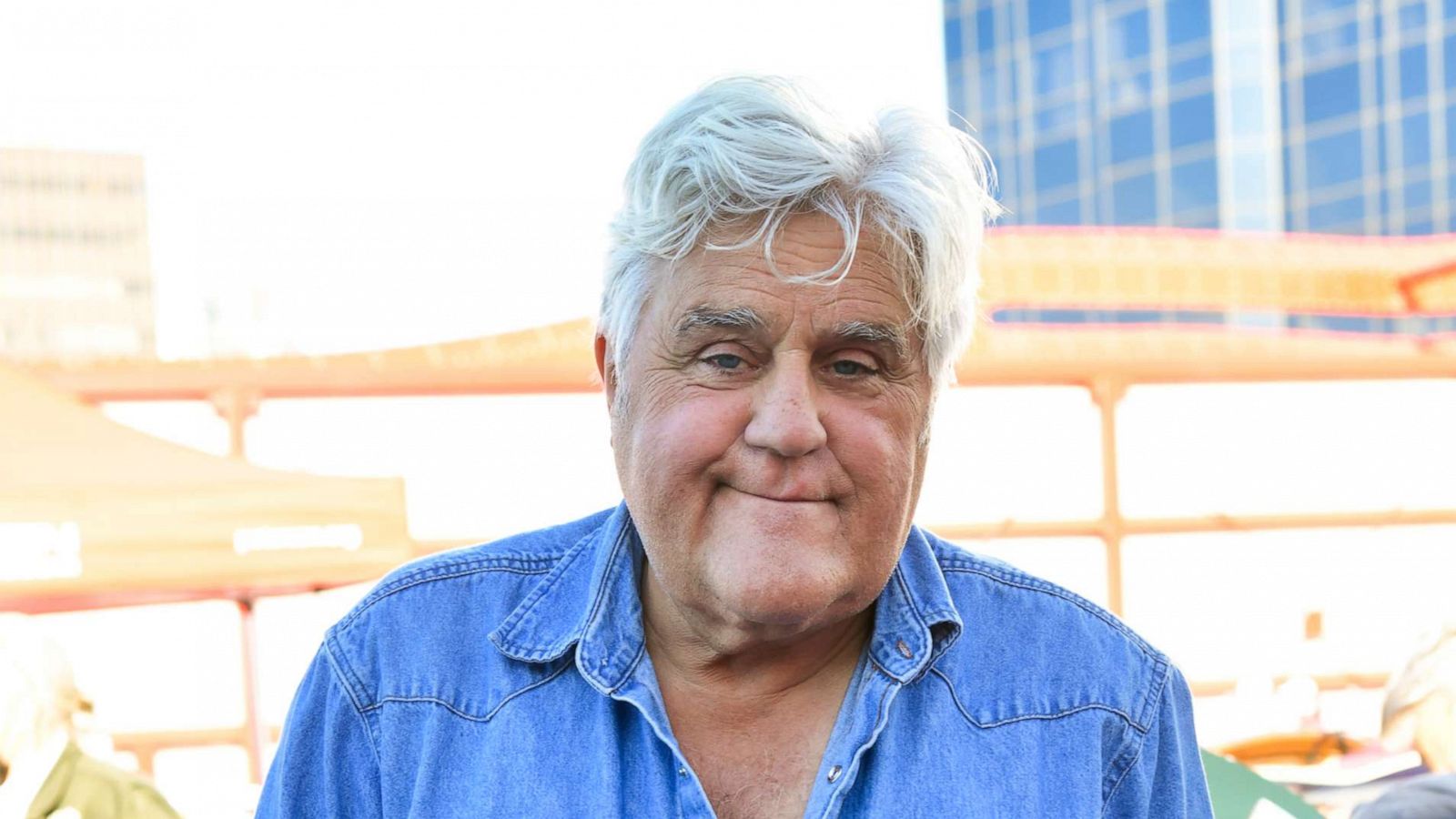 PHOTO: Jay Leno poses for portrait at BritWeek's Luxury Car Rally Co-Hosted By The Petersen Automotive Museum at Petersen Automotive Museum, Nov. 14, 2021, in Los Angeles.