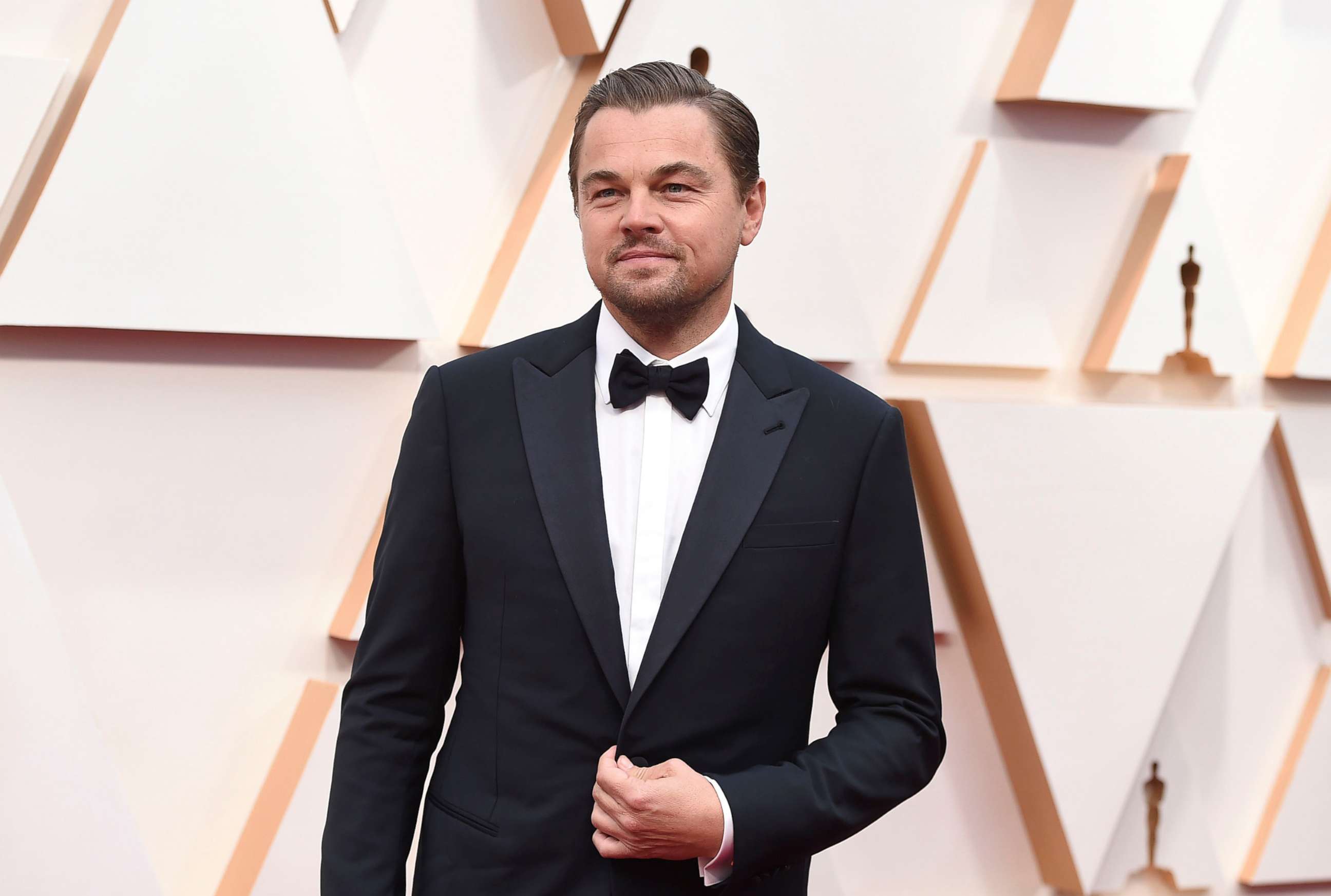 PHOTO: Leonardo DiCaprio arrives at the Oscars, Feb. 9, 2020, in Hollywood, Calif.