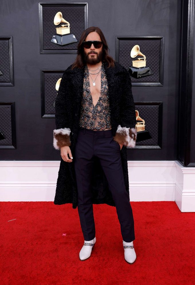 PHOTO: Jared Leto attends the 64th GRAMMY Awards at MGM Grand Garden Arena, April 3, 2022, in Las Vegas.