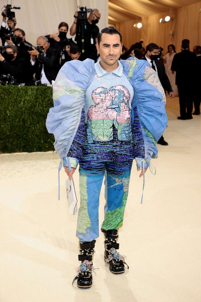 PHOTO: Dan Levy attends The 2021 Met Gala Celebrating In America: A Lexicon Of Fashion at Metropolitan Museum of Art, Sept. 13, 2021, in New York.