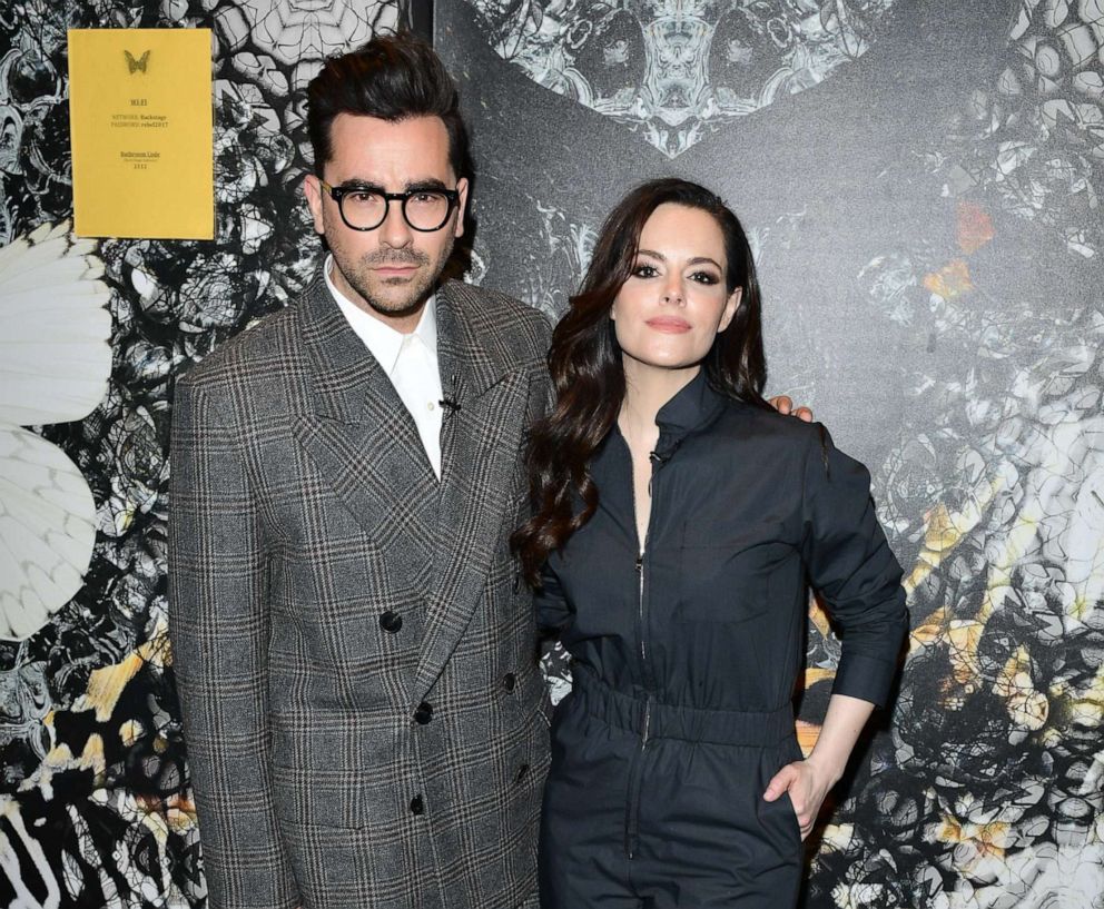 PHOTO: Dan Levy and Emily Hampshire host Wanderluxe benefiting Air Canada And SickKids Foundation, April 12, 2018, in Toronto.