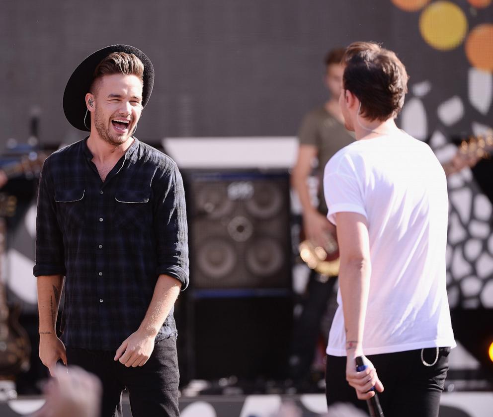 PHOTO: Liam Payne and Louis Tomlinson of One Direction perform on ABC's "Good Morning America" at Rumsey Playfield, Central Park on Aug. 4, 2015 in New York City. 