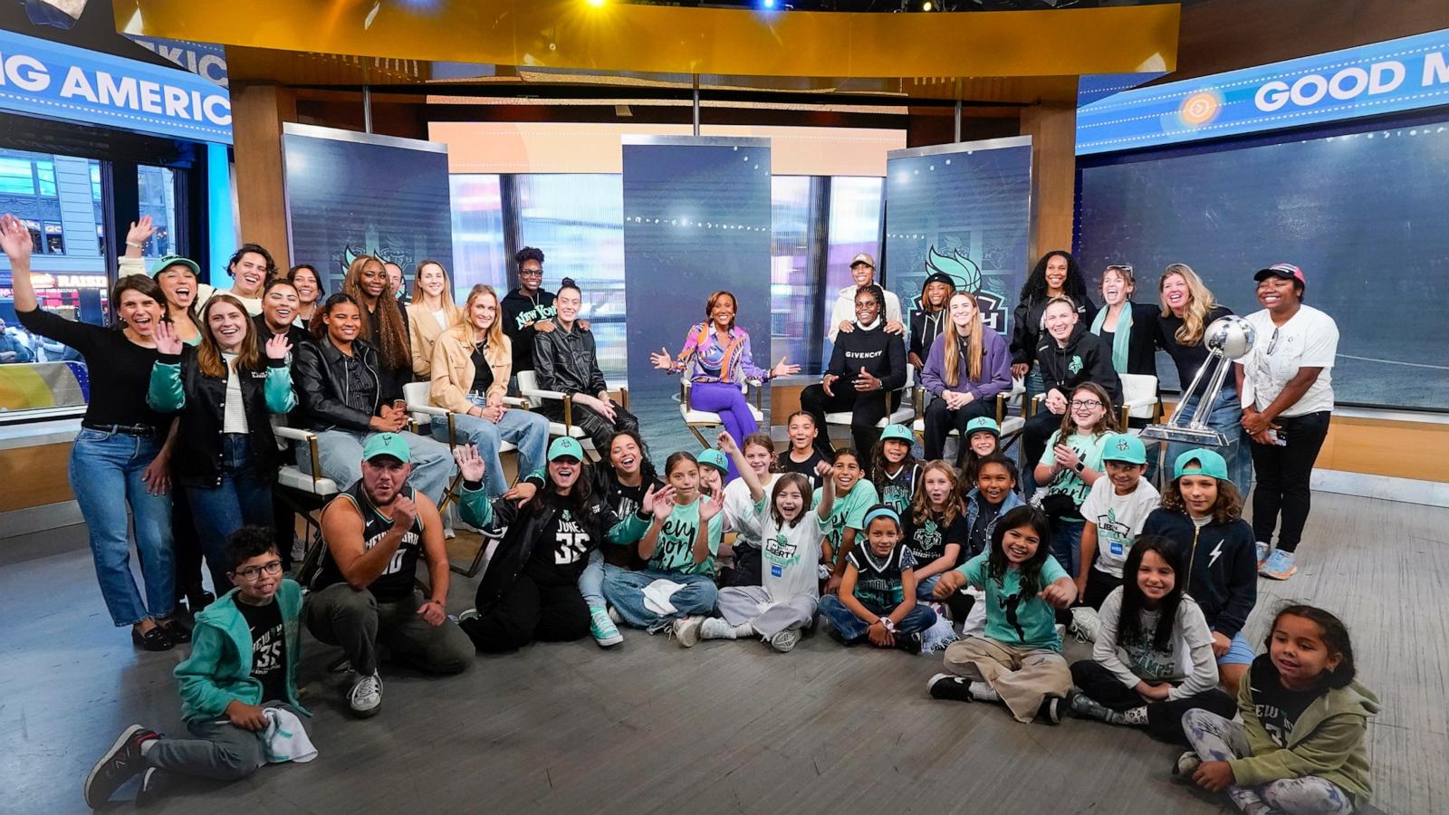 PHOTO: The New York Liberty joined "GMA" in studio Monday morning after winning their first WNBA Championship title.