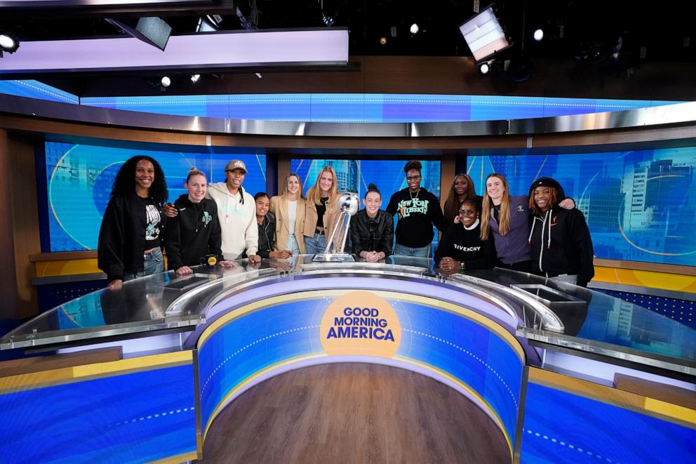 PHOTO: The New York Liberty joined "GMA" in studio Monday morning after winning their first WNBA Championship title.