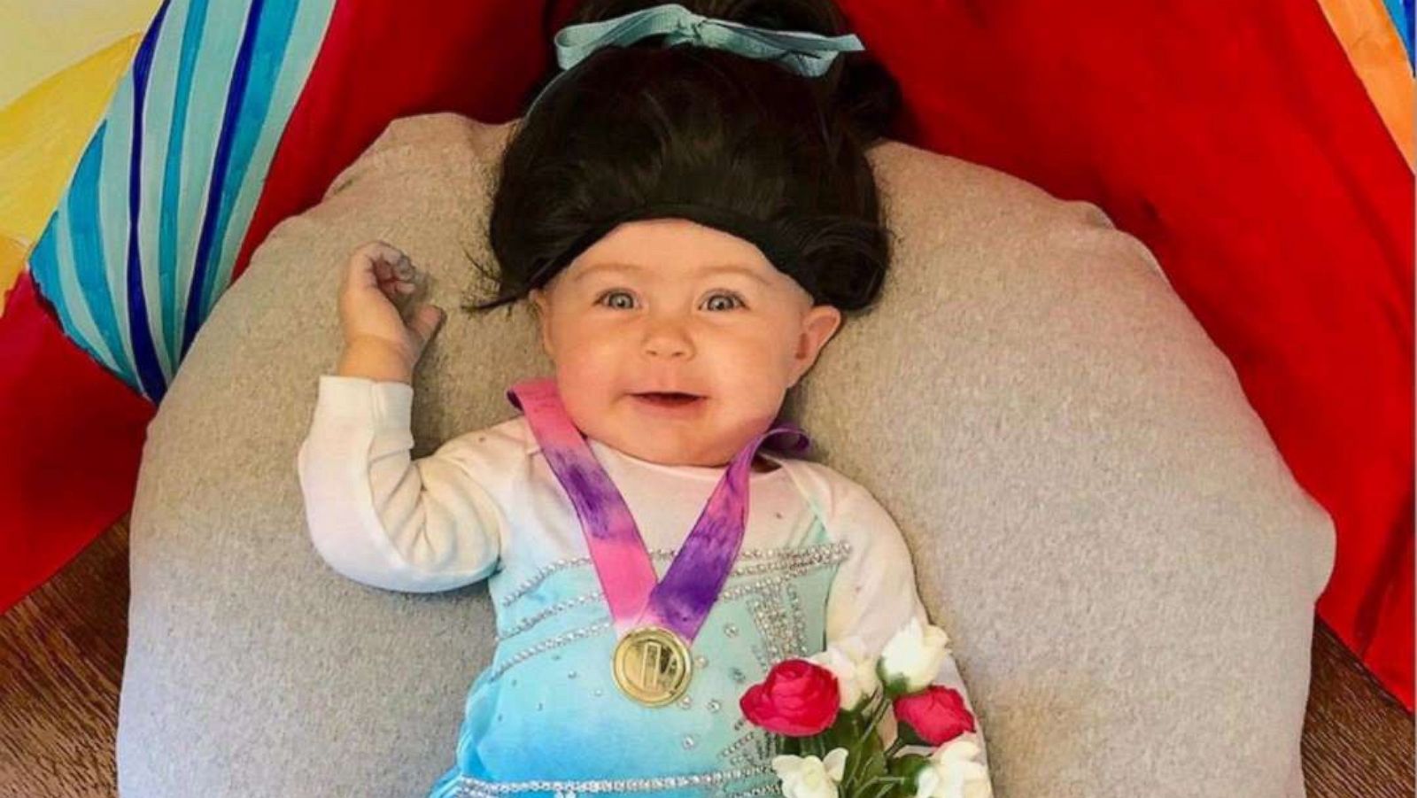 PHOTO: Mom Jenelle Wexler of Illinois, shared the photo of Liberty, 1, in honor of Biles making history last weekend with two new moves -- earning the gymnast her sixth title at the 2019 U.S. Gymnastics Championships in Kansas City, Missouri.