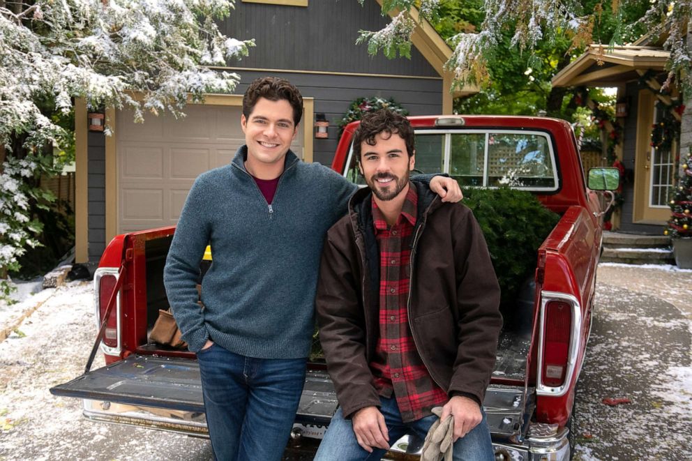 PHOTO: Ben Lewis and Blake Lee star in "The Christmas Setup," Lifetime's first gay holiday movie.