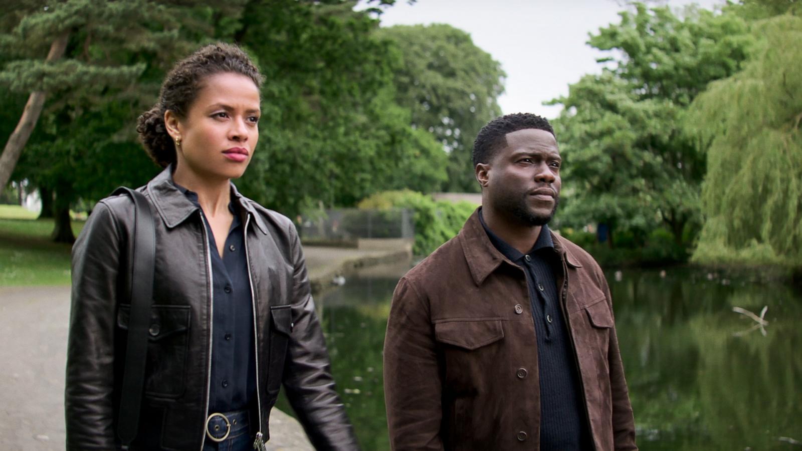 PHOTO: Gugu Mbatha-Raw as Abby and Kevin Hart as Cyrus in "Lift."