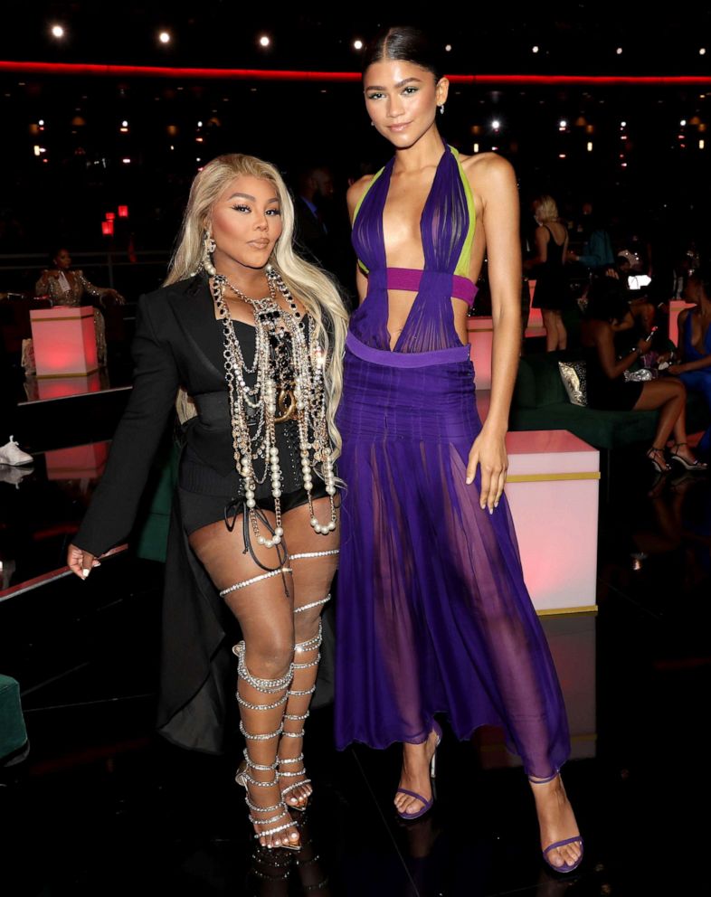 PHOTO: Lil' Kim and Zendaya attend the BET Awards 2021 at Microsoft Theater on June 27, 2021 in Los Angeles.