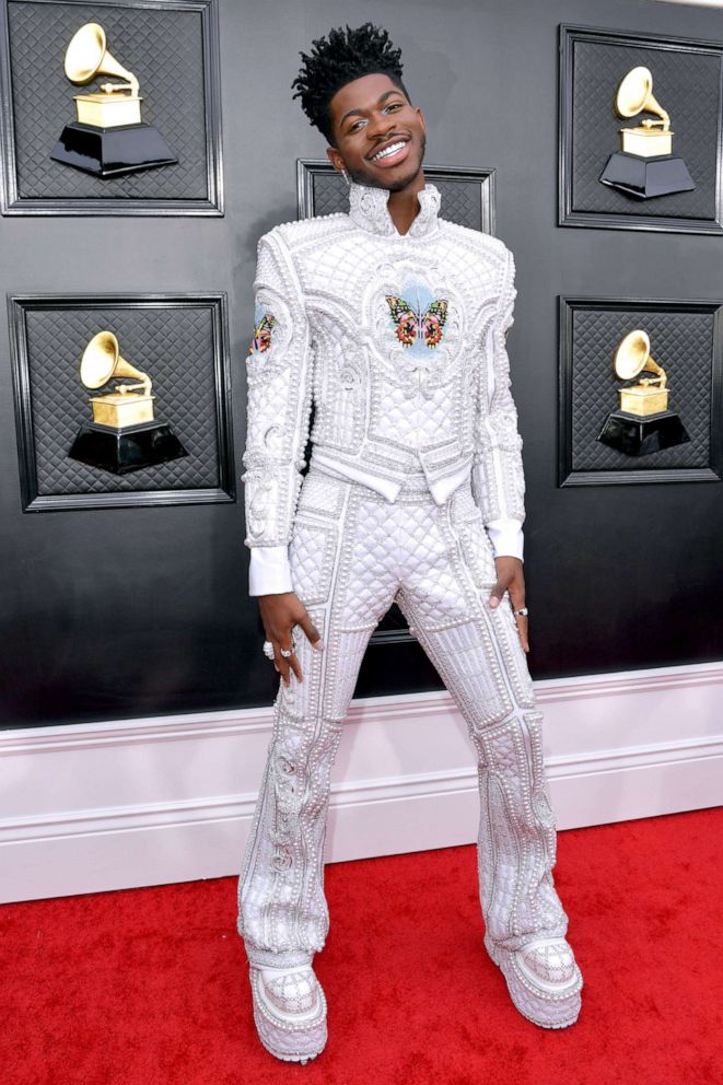 PHOTO: Lil Nas X attends the 64th GRAMMY Awards at MGM Grand Garden Arena, April 3, 2022, in Las Vegas.