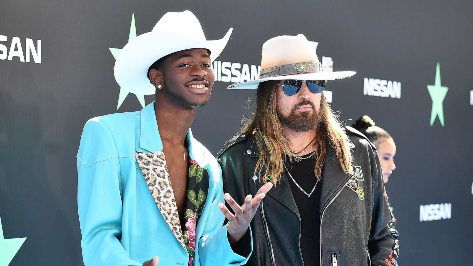 PHOTO: Lil Nas X and Billy Ray Cyrus attend the 2019 BET Awards at Microsoft Theater, June 23, 2019, in Los Angeles.