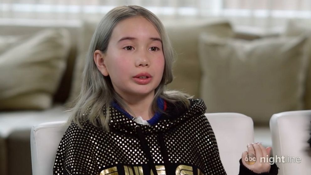 PHOTO: Internet star Lil Tay from Canada, appears on ABC's Nightline in May 2018.