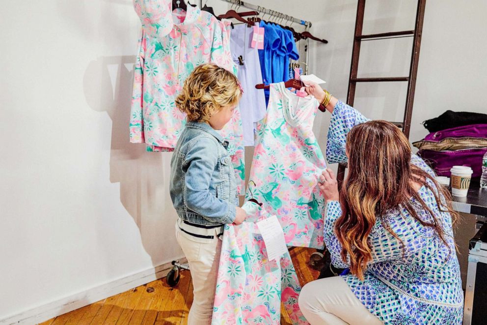 PHOTO: Mary works with a Lilly Pulitzer designer to create her "Magical Mary" print.