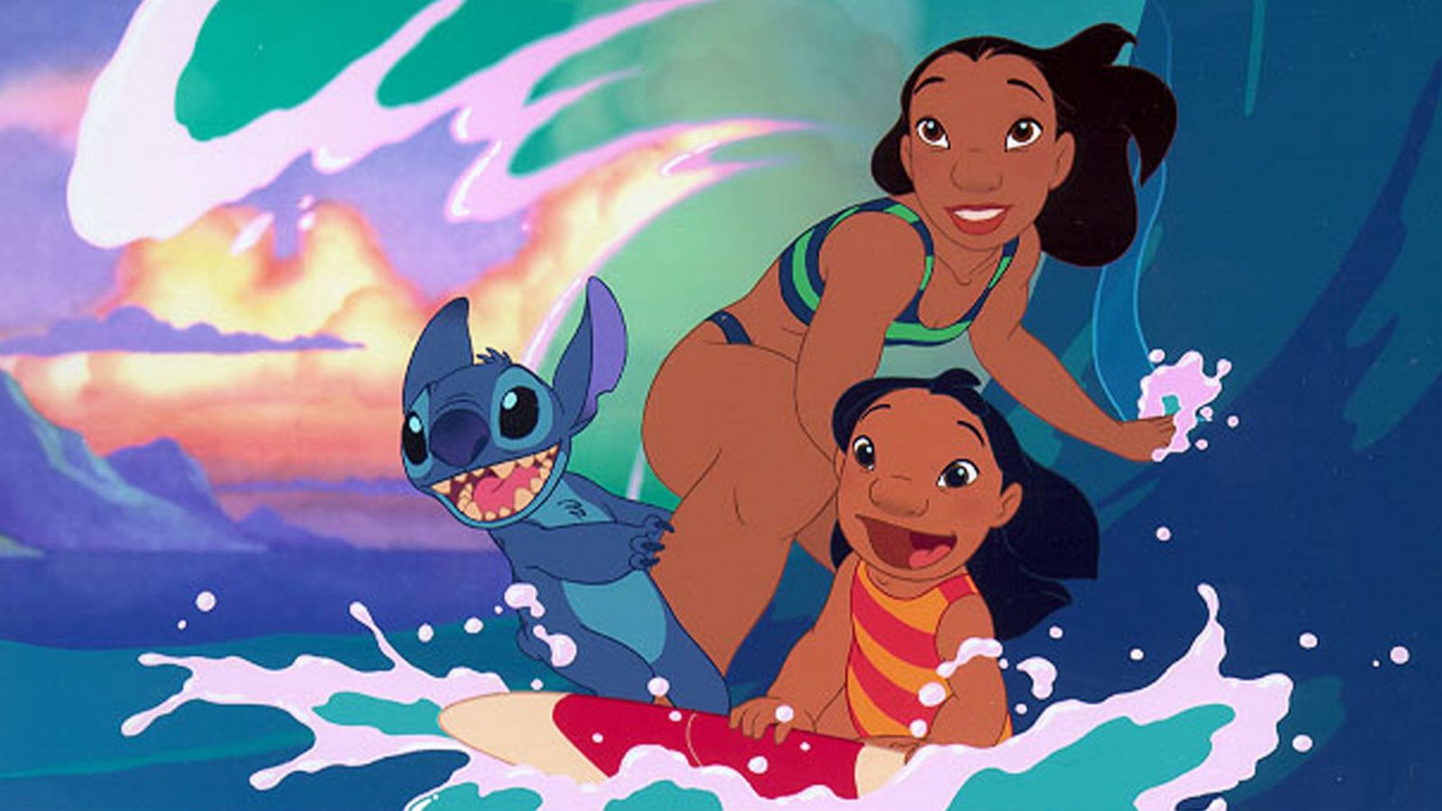 PHOTO: Characters Stitch, Nina and Lilo appear in Walt Disney Pictures' 2002 animated comedy, "Lilo & Stitch."