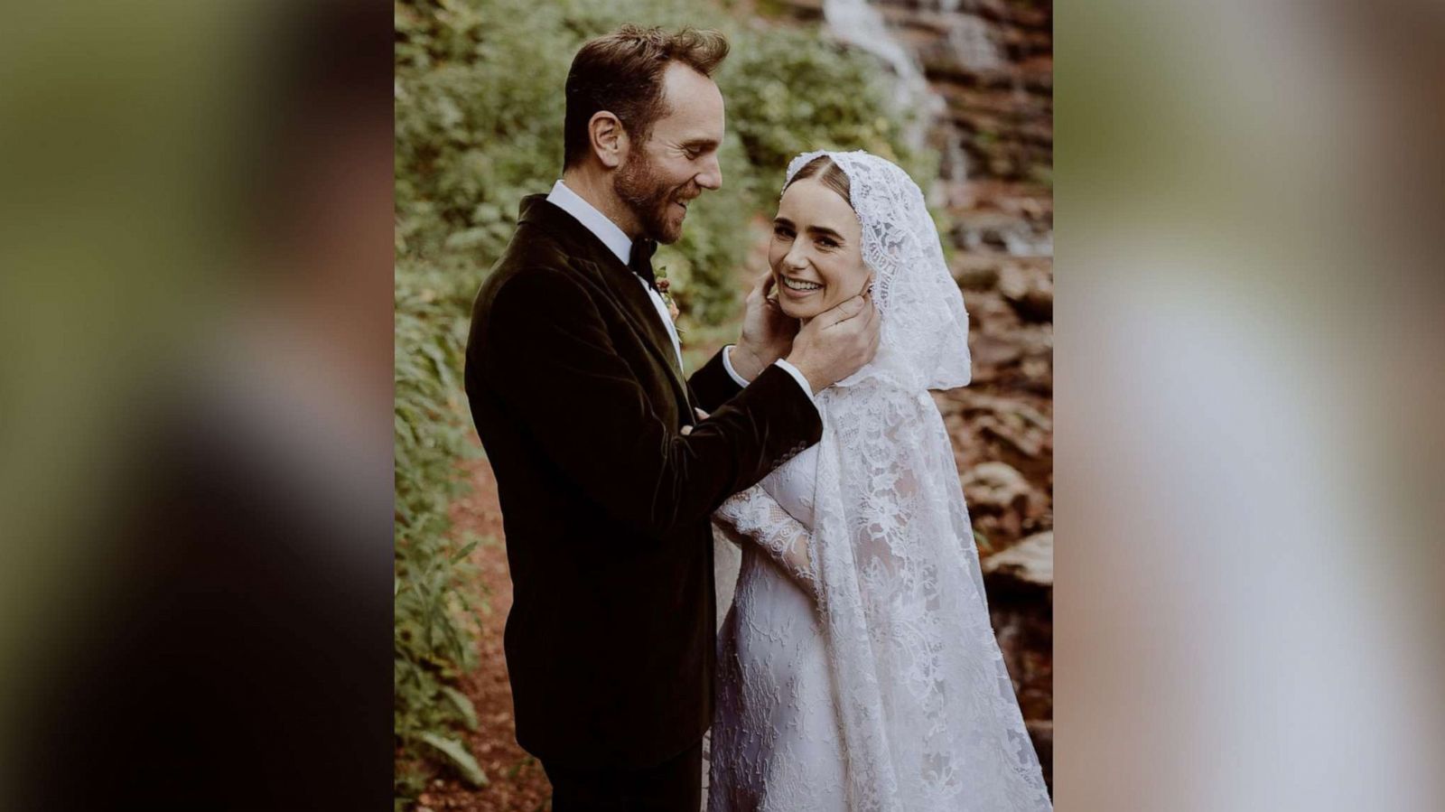 PHOTO: Lily Collins and Charlie McDowell appear in a wedding photo shared by the actress via Instagram, Sept. 7, 2021.