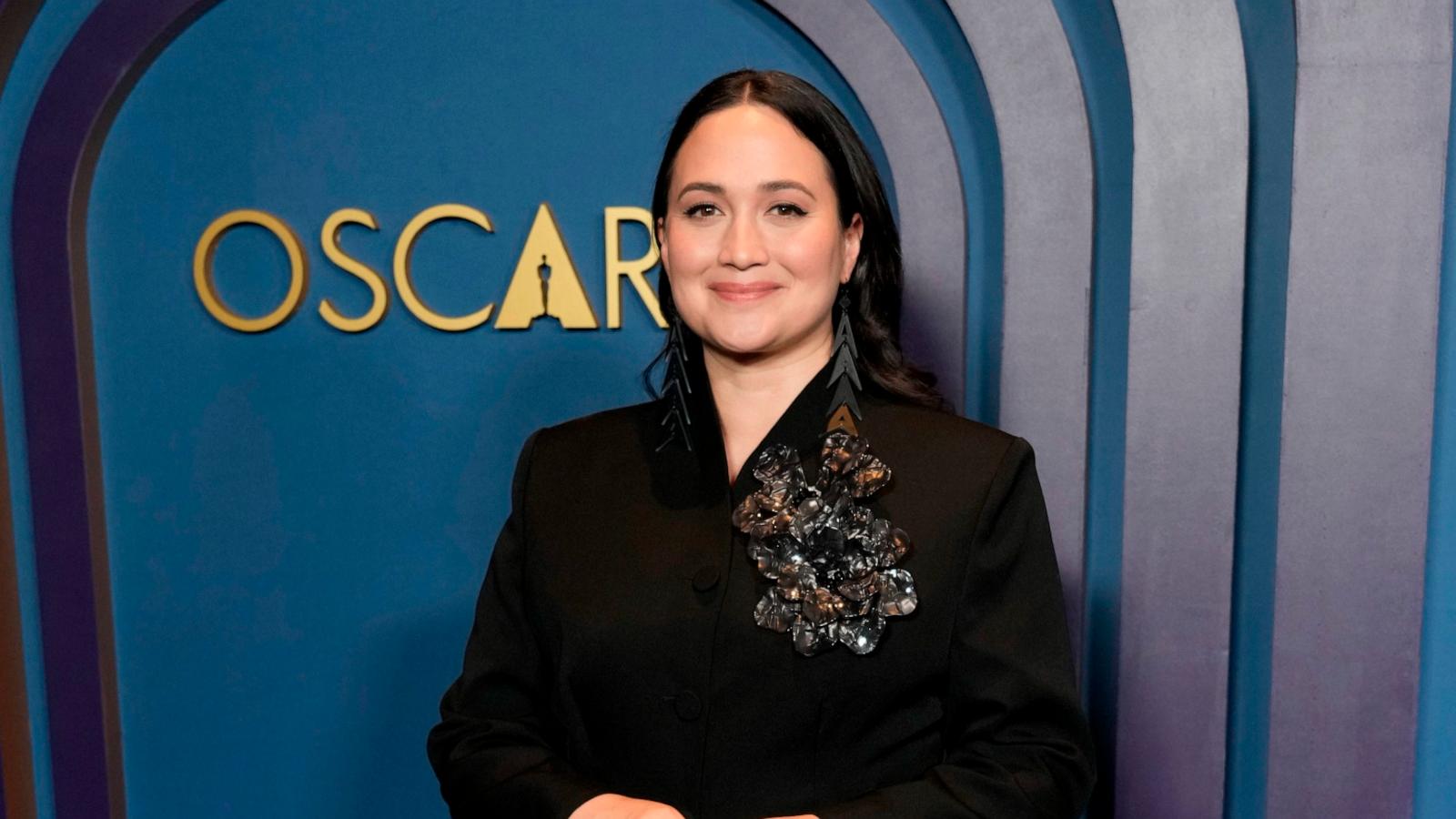 PHOTO: Lily Gladstone arrives at the Governors Awards, Jan. 9, 2024, at the Dolby Ballroom in Los Angeles.