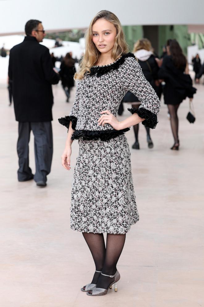 PHOTO: Lily-Rose Depp attends the Chanel Haute Couture Spring-Summer 2025 show as part of Paris Fashion Week on Jan. 28, 2025, in Paris.