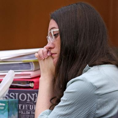 PHOTO: Lindsay Clancy listens to her mother, Paula Musgrove, on the witness stand during her trial in Plymouth Superior Court, Plymouth, Massachusetts, August 17, 2026. 