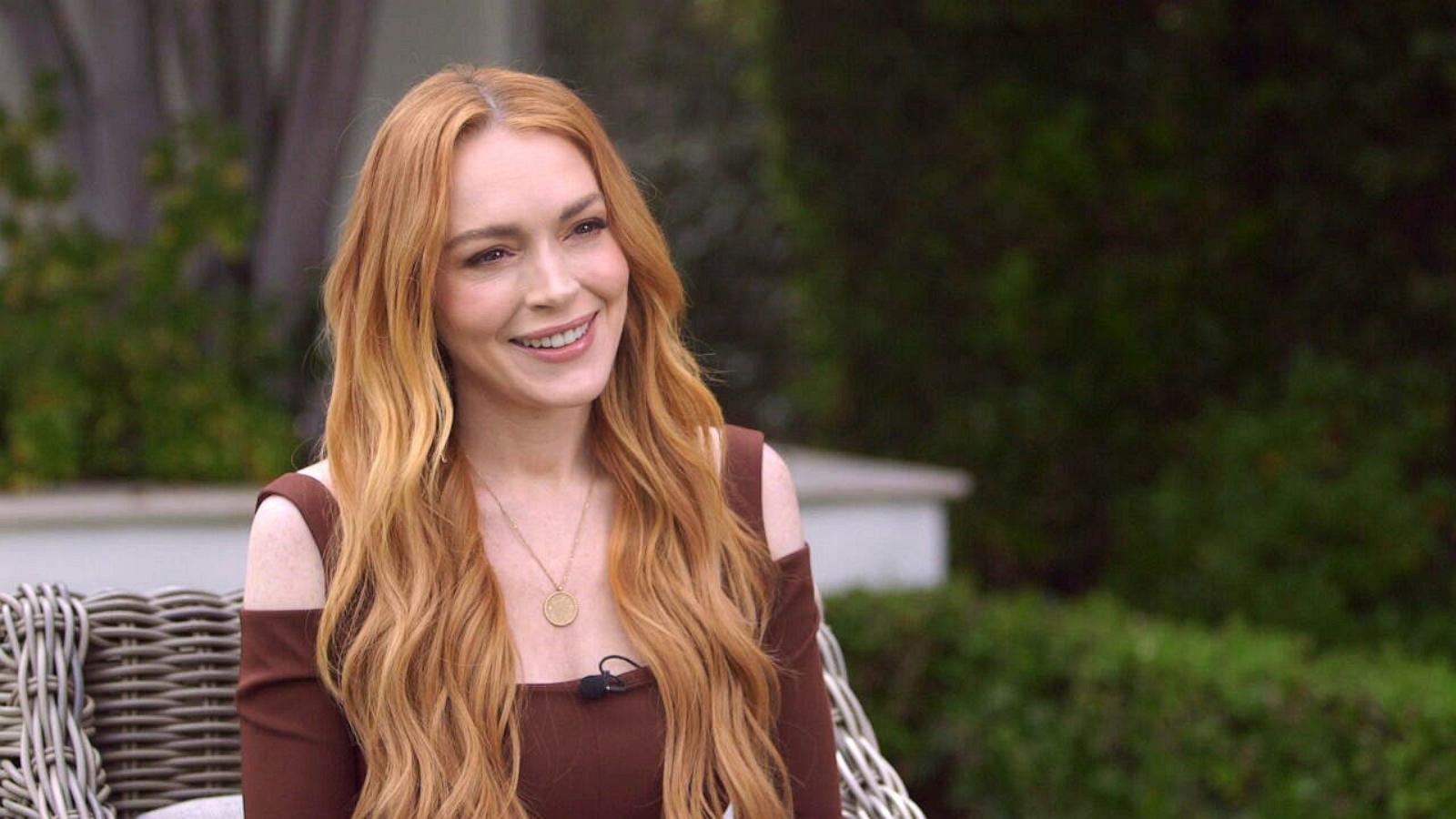 PHOTO: Lindsay Lohan appears in this screengrab from a video interview with "Good Morning America."