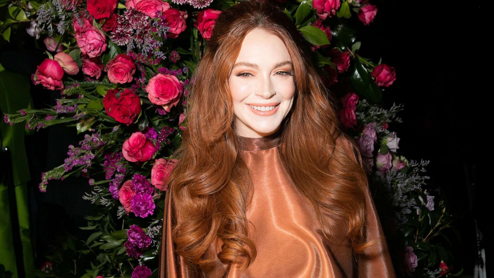 PHOTO: Lindsay Lohan attends the Christian Siriano Fall/Winter 2023 NYFW Show at Gotham Hall on Feb. 9, 2023, in New York.