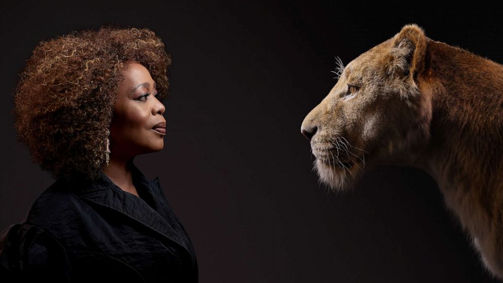 PHOTO: Alfre Woodard appears beside her Lion King character, Sarabi.