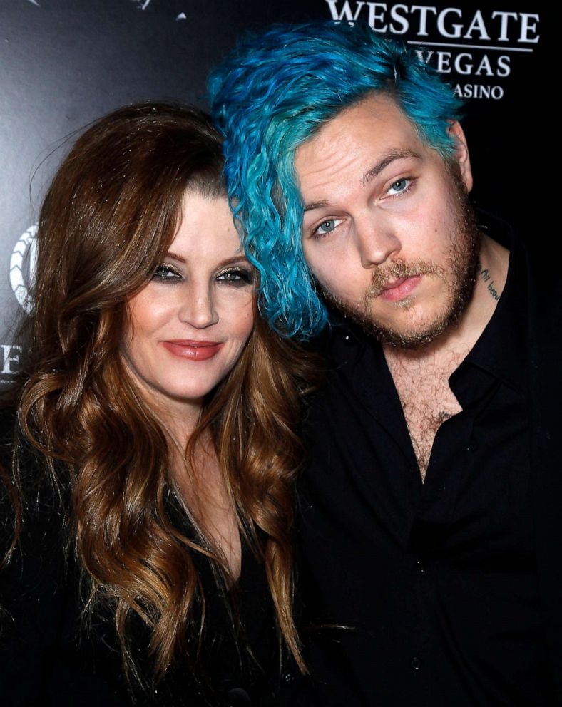 PHOTO: Lisa Marie Presley, Benjamin Keough attend the Premiere of "The Elvis Experience" Musical Production at The Westgate Las Vegas Resort and Casino, April 23, 2015.