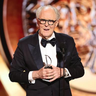 PHOTO: John Lithgow accepts the Best Performance by an Actor in a Leading Role in a Play award for Giant onstage during The 79th Annual Tony Awards at Radio City Music Hall on June 07, 2026 in New York City.