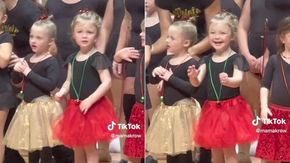 PHOTO: Three-year-old Emmy performs on stage with her peers at the Unity Dance Spectrum in Massachusetts. 