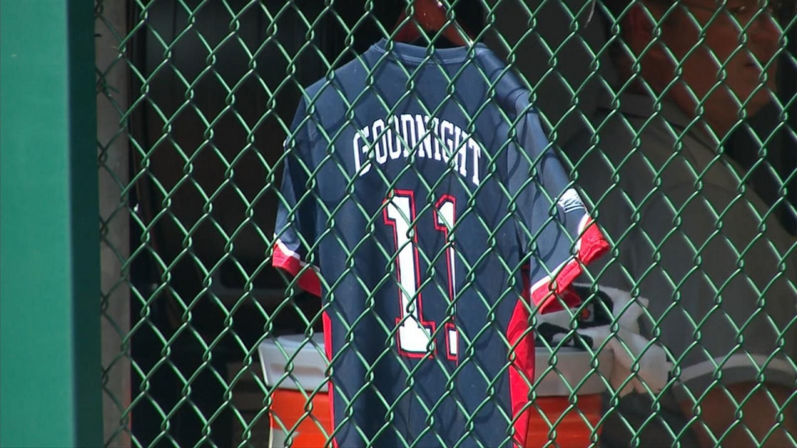 PHOTO: The late Little League player Mason Goodnight's jersey is pictured here.