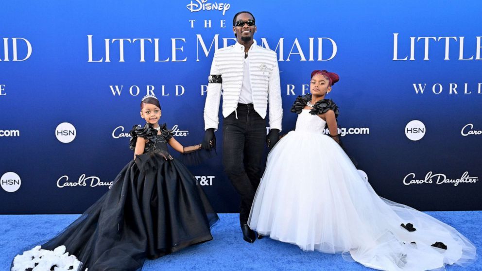 PHOTO: Kulture Kiari Cephus, Offset, and Kalea Marie Cephus attend the World Premiere of Disney's "The Little Mermaid" on May 8, 2023, in Hollywood, Calif.