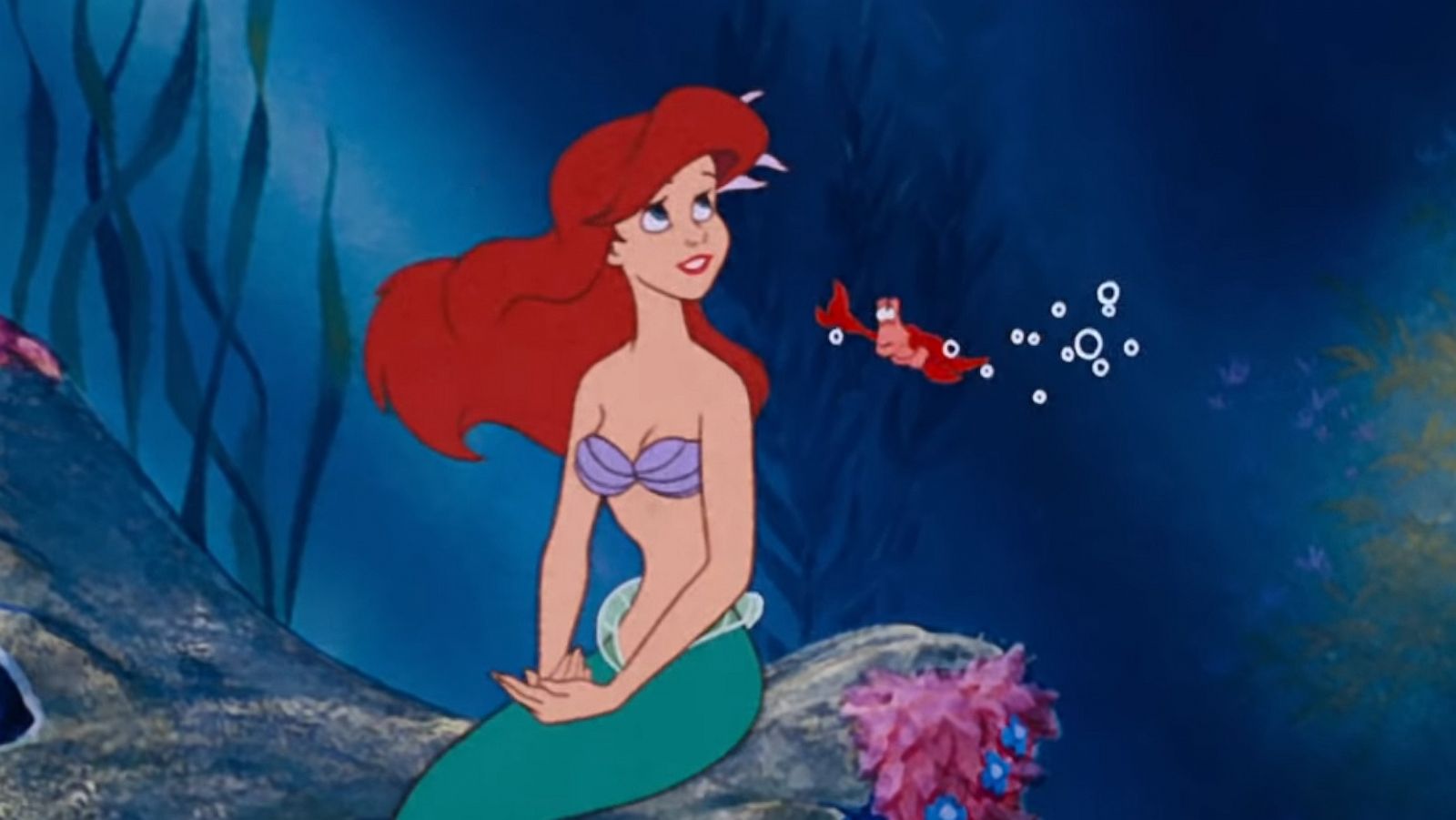 PHOTO: Ariel and Sebastian appear in the 1989 Disney film, "The Little Mermaid."