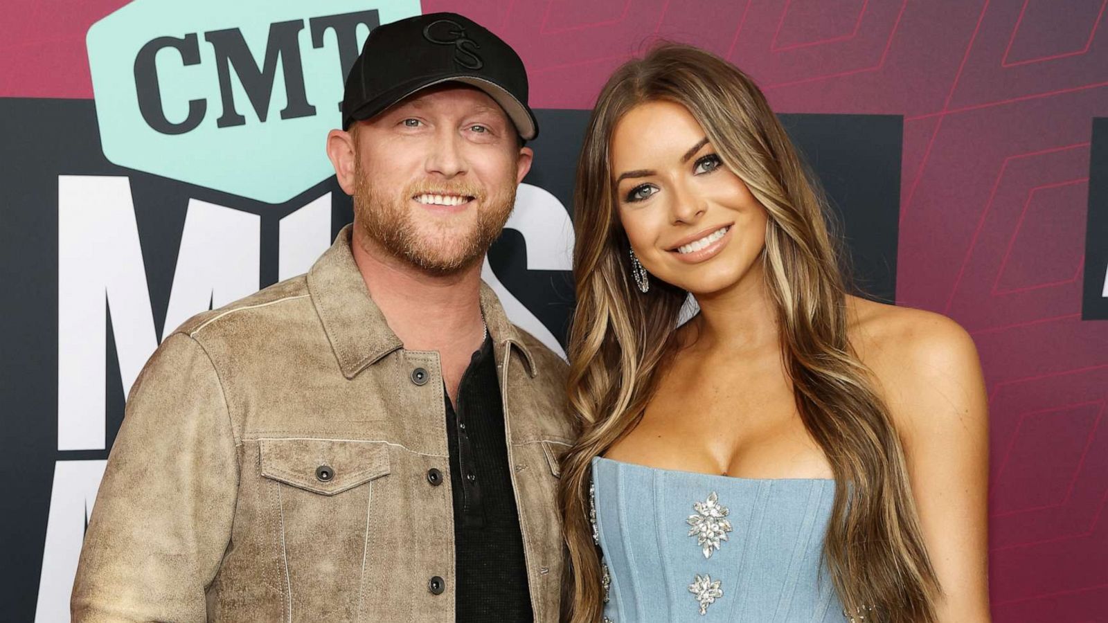 PHOTO: Cole Swindell and Courtney Little attend the 2023 CMT Music Awards at Moody Center on April 2, 2023 in Austin.