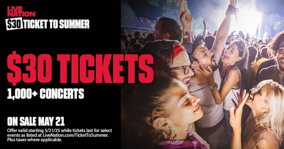 PHOTO: Promo art for Live Nation $30 Ticket to Summer.