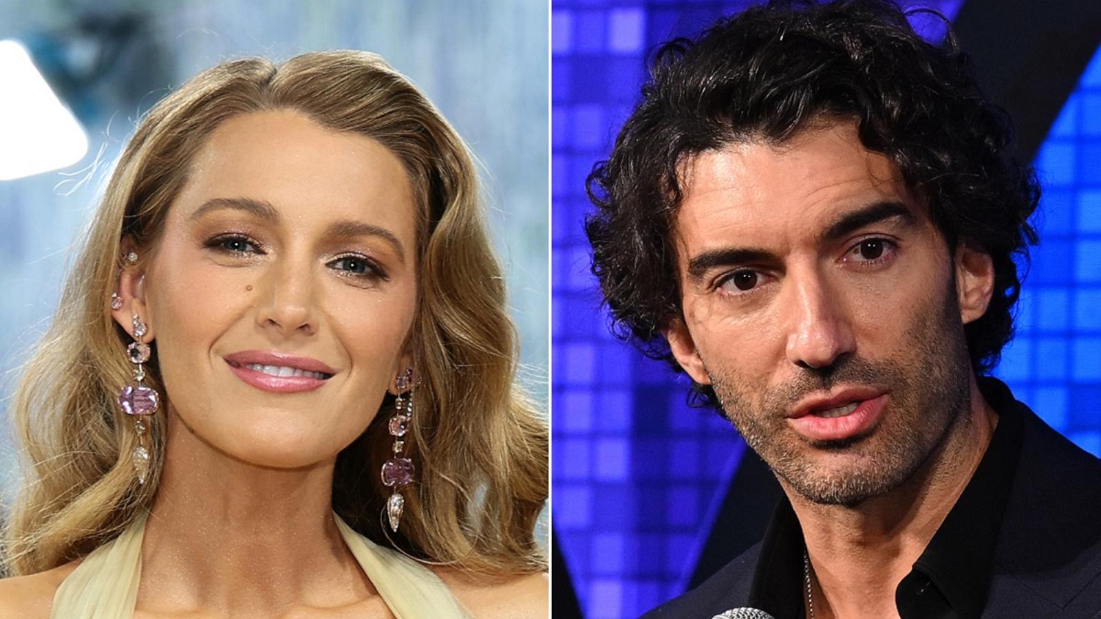 PHOTO: Blake Lively attends the 2026 Met Gala celebrating "Costume Art" at the Metropolitan Museum of Art, May 4, 2026, in New York. Justin Baldoni speaks onstage at the Vital Voices 12th Annual Voices of Solidarity Award, Dec. 9, 2024, in New York.
