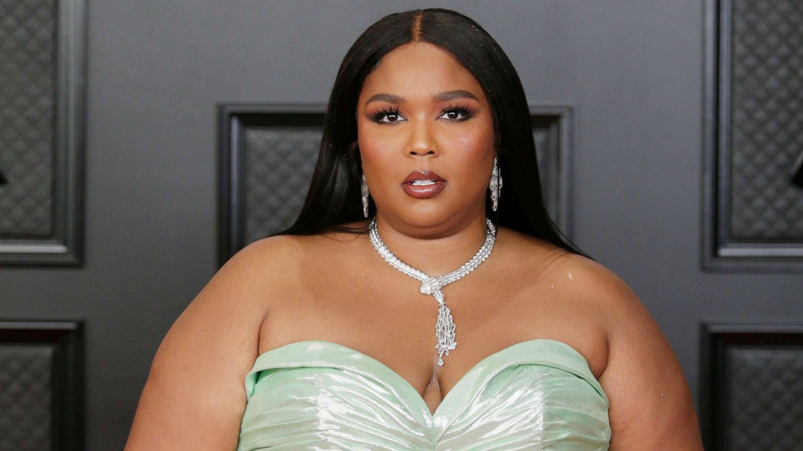 PHOTO: Lizzo at THE 63rd ANNUAL GRAMMY AWARDS in Los Angeles, March 14, 2021.