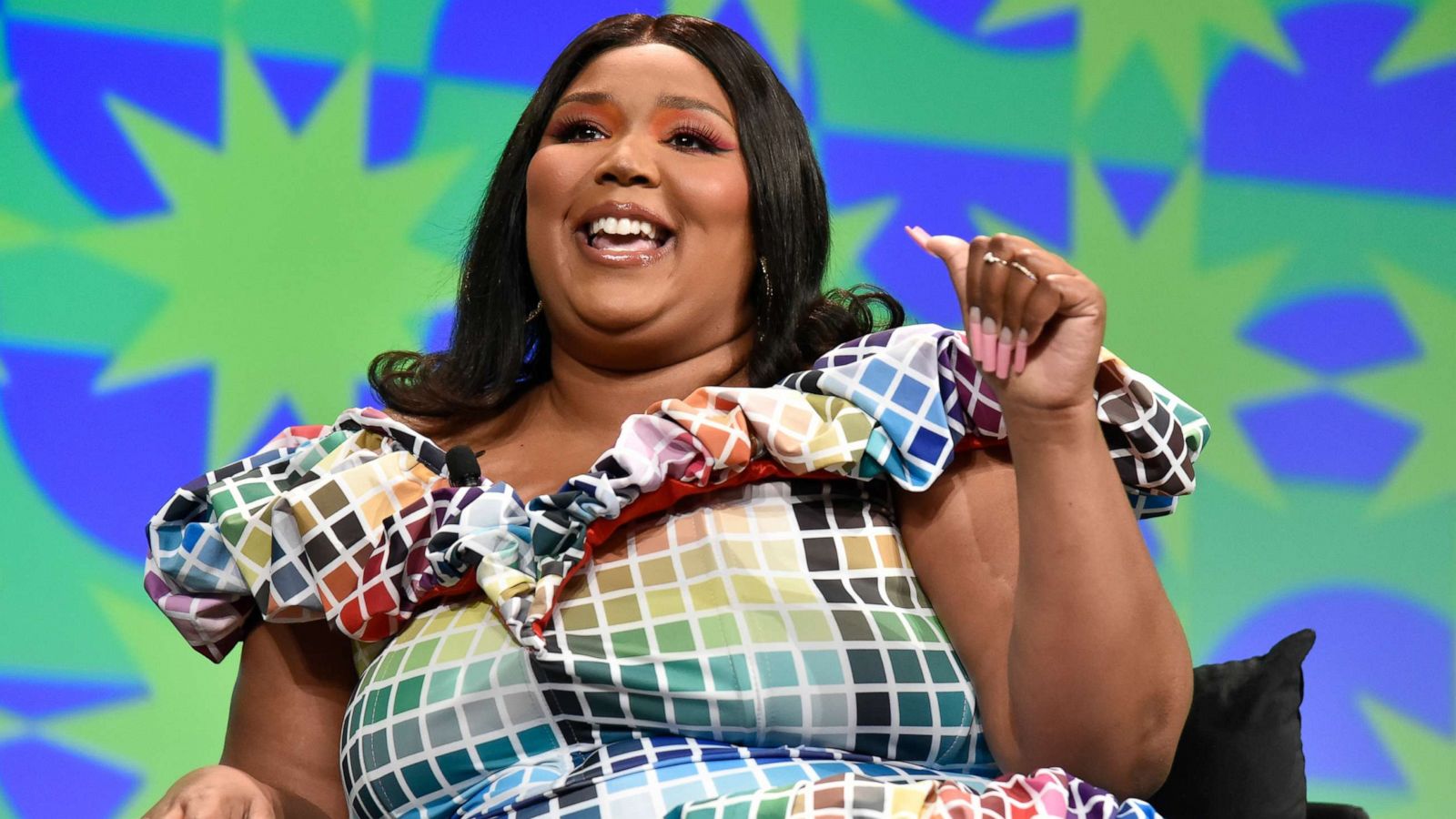 PHOTO: Lizzo participates in the daily keynote during the 2022 SXSW Conference and Festival - Day 3 at the Austin Convention Center on March 13, 2022 in Austin, Texas.