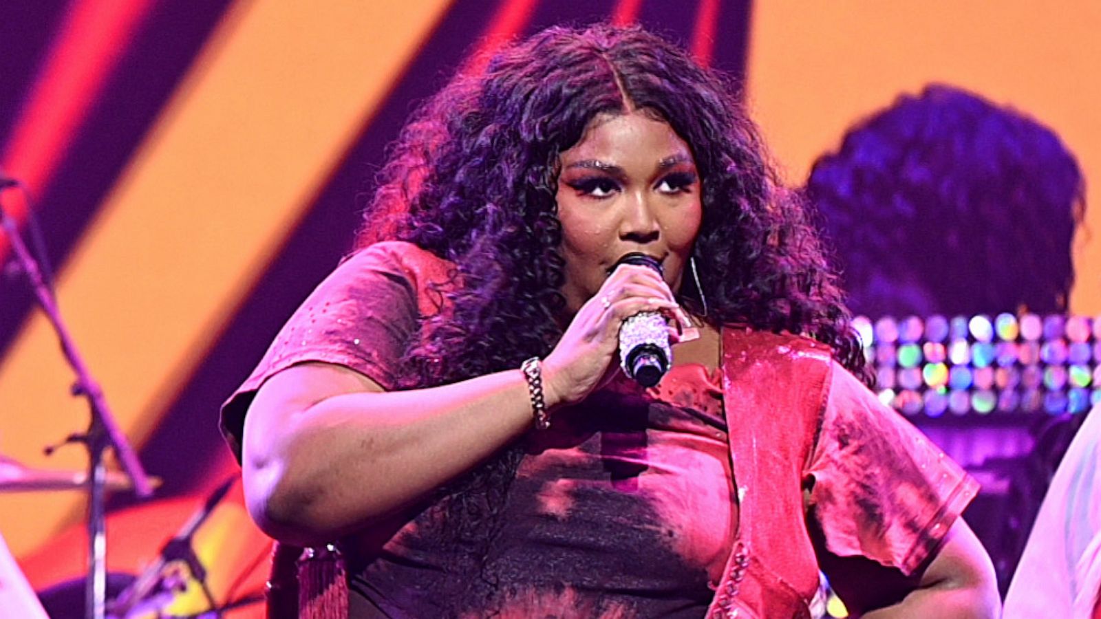 PHOTO: Lizzo performs onstage during the YouTube Brandcast 2022 at Imperial Theatre on May 17, 2022 in New York City.