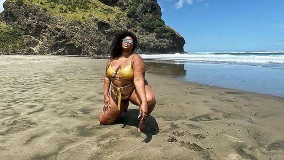 PHOTO: A photo posted to Lizzo's Instagram account on Jan. 15, 2020, shows her posing on a beach in New Zealand.