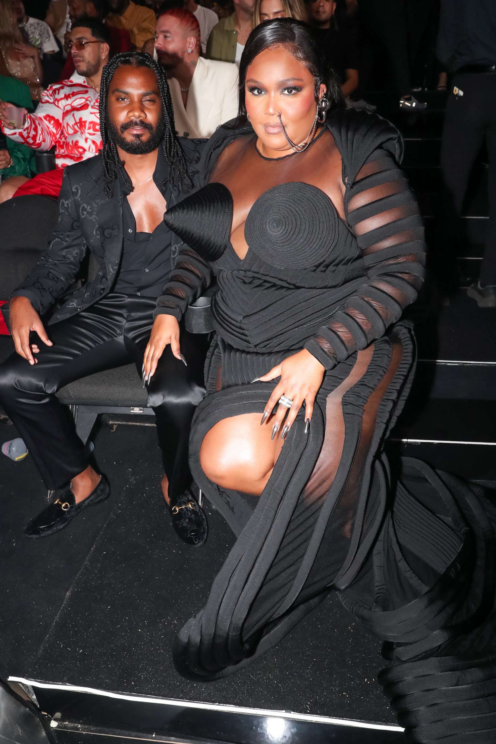PHOTO: Myke Wright and Lizzo at the 2022 MTV VMAs at Prudential Center on Aug. 28, 2022 in Newark, N.J.