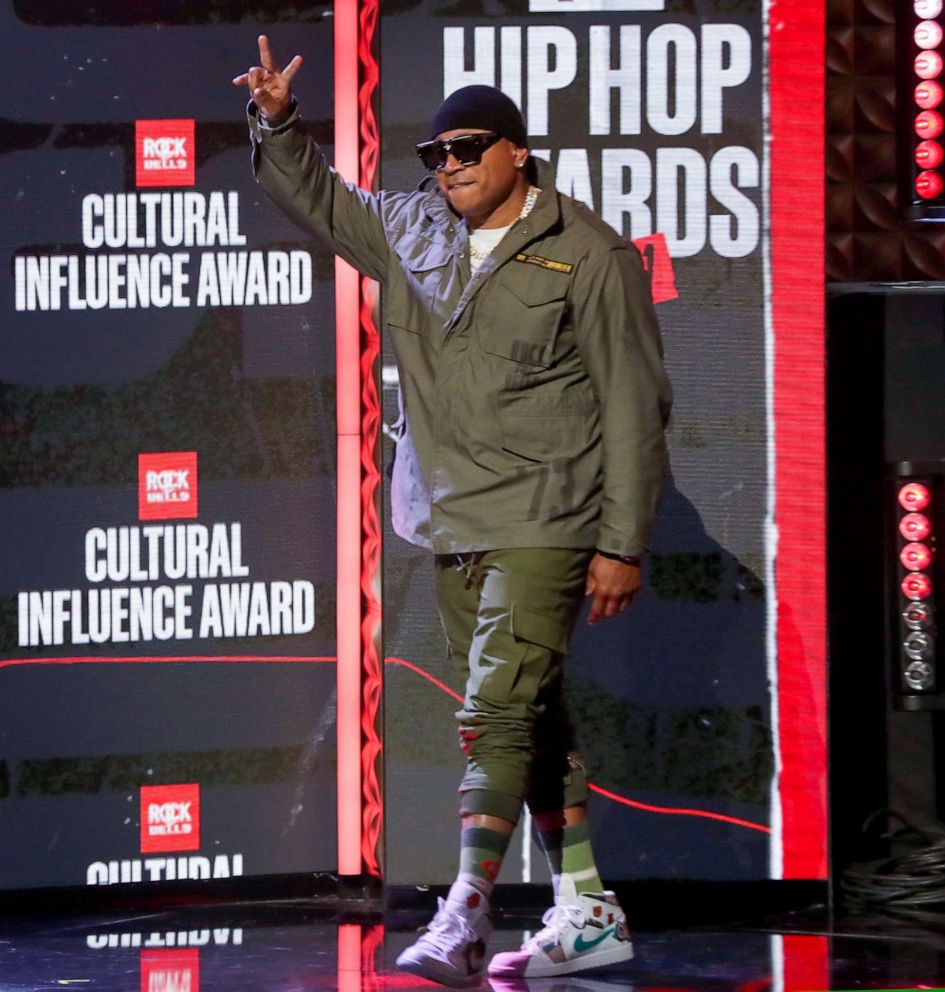 PHOTO: LL Cool J speaks onstage during the 2021 BET Hip Hop Awards at Cobb Energy Performing Arts Center, Oct. 1, 2021, in Atlanta.