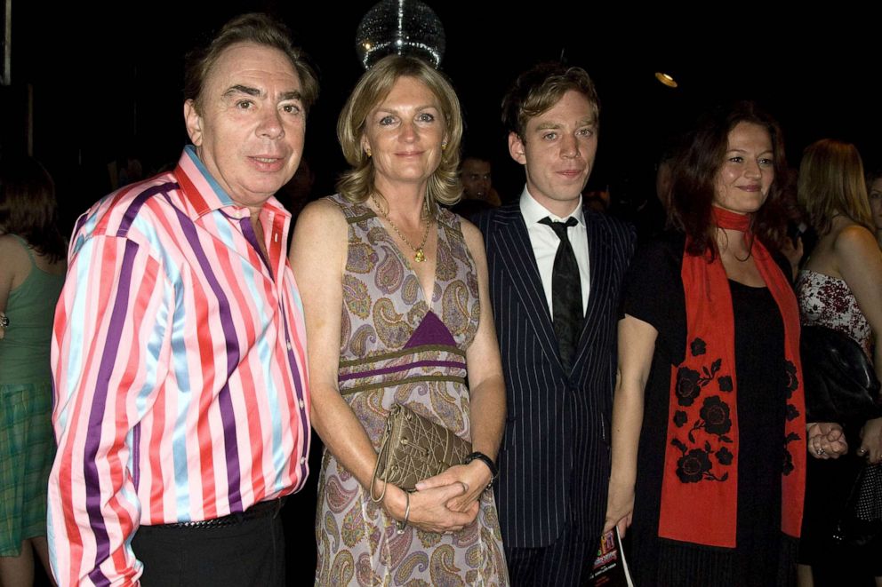 PHOTO: FILE - Andrew Lloyd Webber with his wife Madeleine Lloyd Webber and son Nicholas Lloyd Webber with guest attend an event, July 17, 2007 in London.